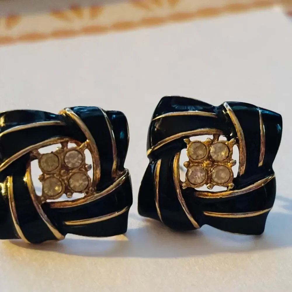 Vintage Enamel Earrings